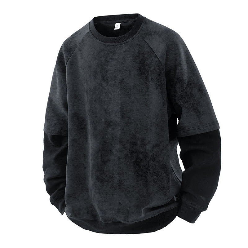 Loose-fit Camouflage Pullover mit langen Ärmeln – Ansicht 2