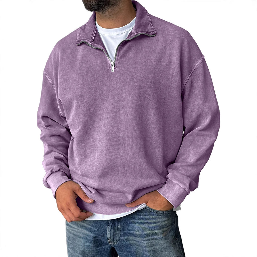 Herren Sweatshirt mit Stehkragen