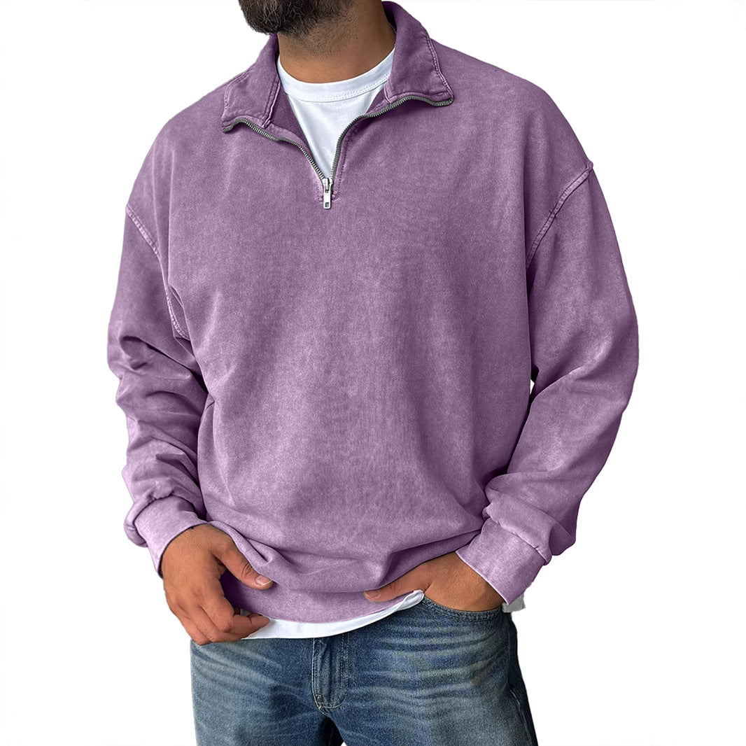 Herren Sweatshirt mit Stehkragen