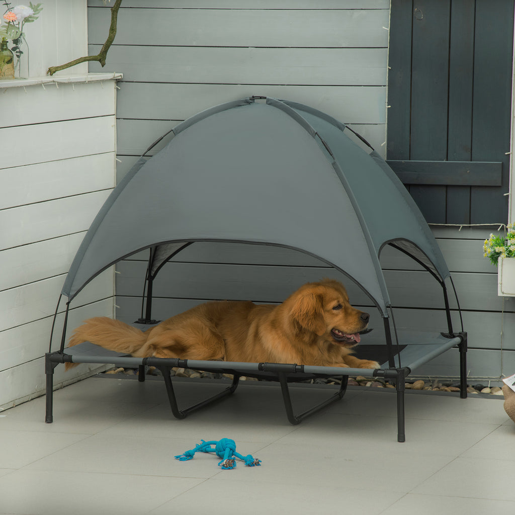 Portables Hochgelegenes Hundebett mit UV-Canopy