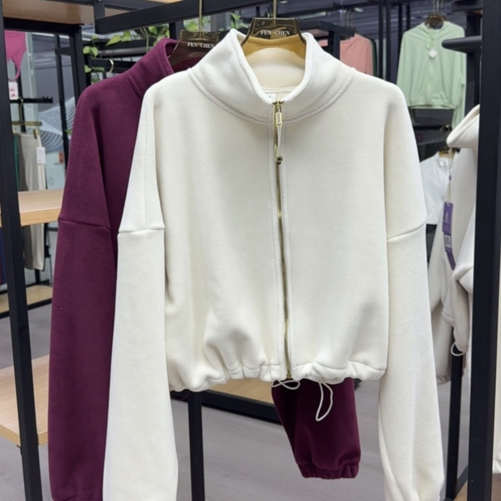 Corduroy Fleece Hoodie mit Kordelzug