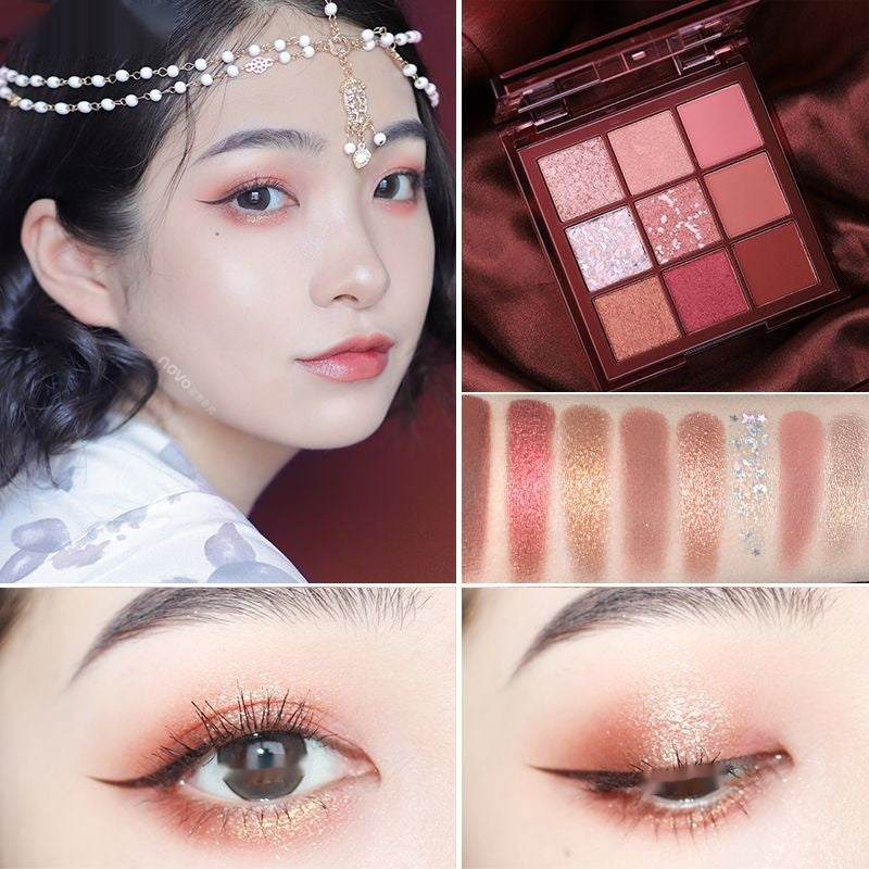 Lidschatten-Palette – 9 matte & schimmernde Erdtöne – Bild 2 | LuxeStyle
