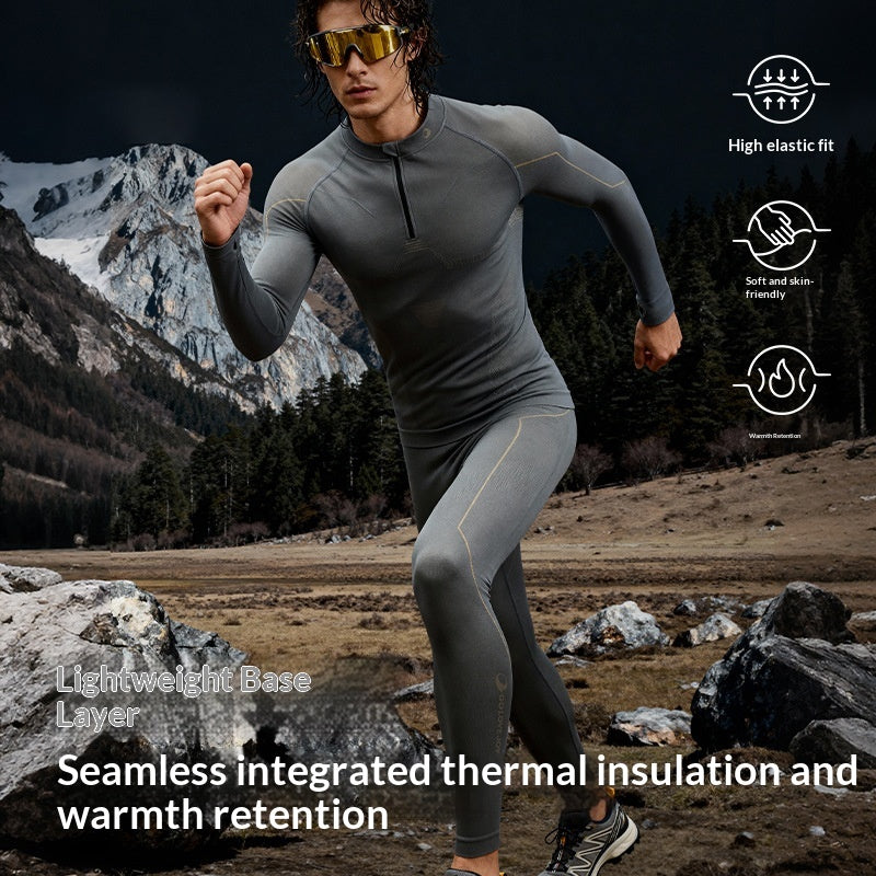 Nahtloses, schnelltrocknendes Baselayer für Herren