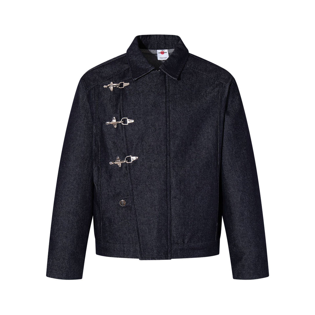 Raw-Edge Jeansjacke im Old-Money-Stil