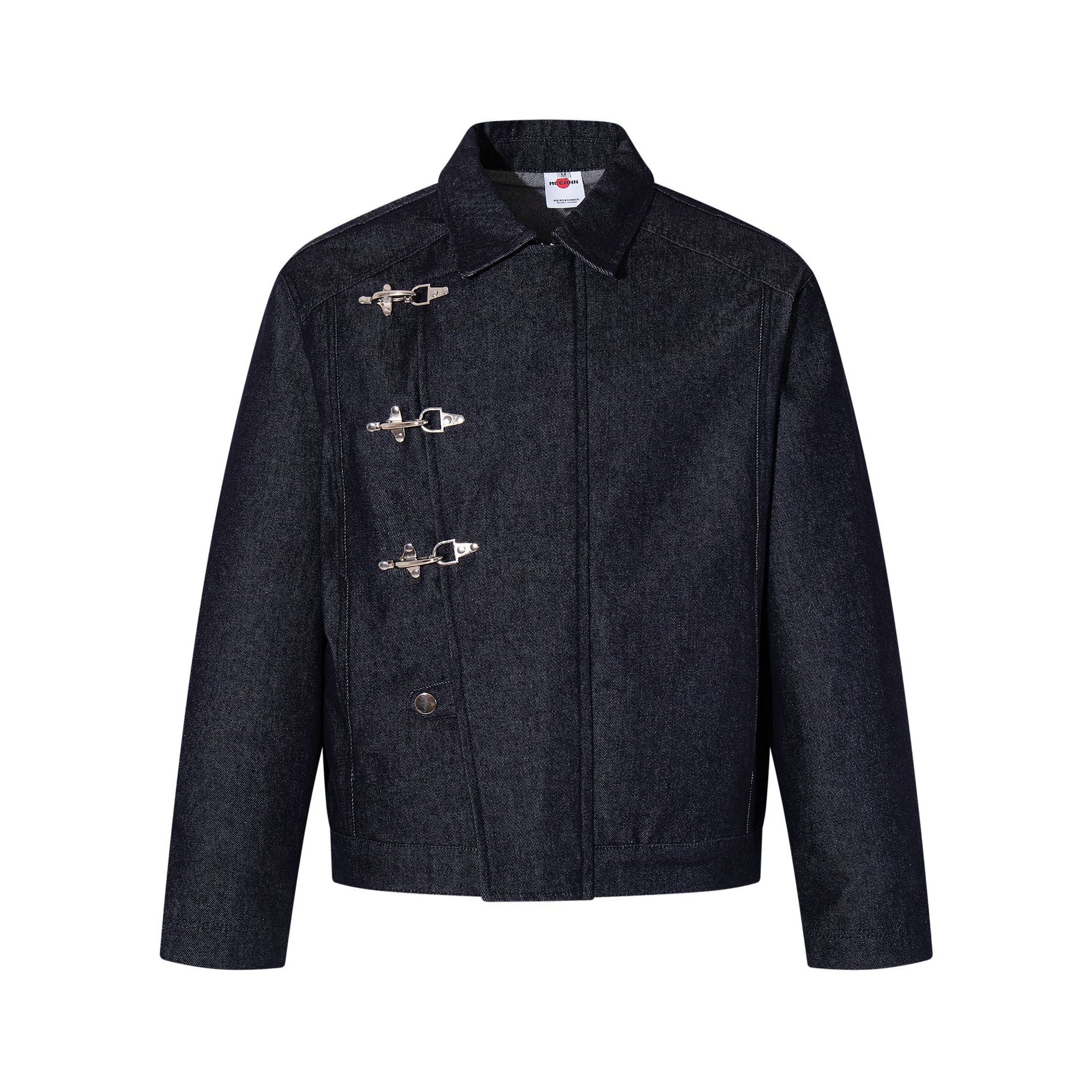 Raw-Edge Jeansjacke im Old-Money-Stil