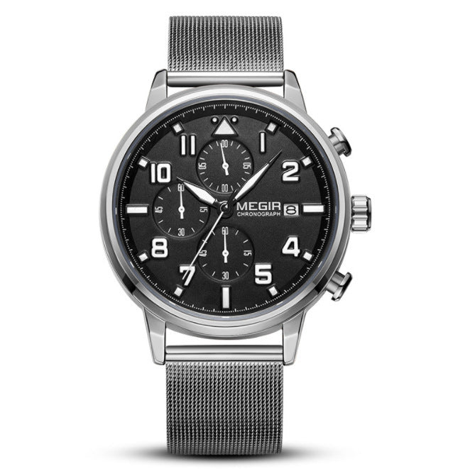 Herren Chronograph, wasserdichtes Stahlarmband – Bild 4 | LuxeStyle