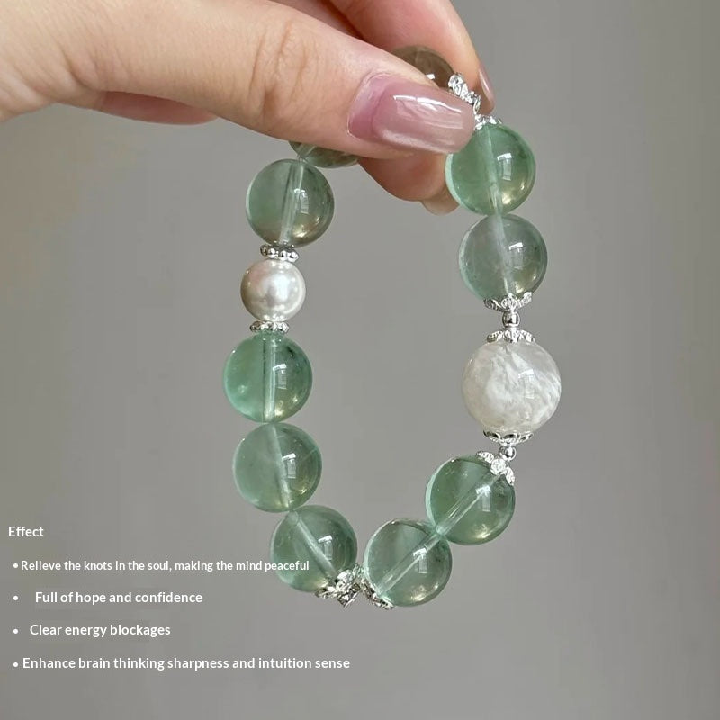 Armband Grüner Fluorit & Bergkristall – Bild 4 | LuxeStyle