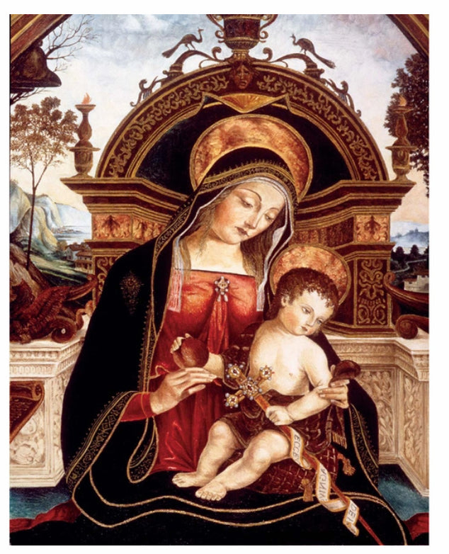 Madonna mit Kind Malen nach Zahlen