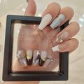 Warme Herbst-/Winter-Nagel-Patches mit Strass | LuxeStyle