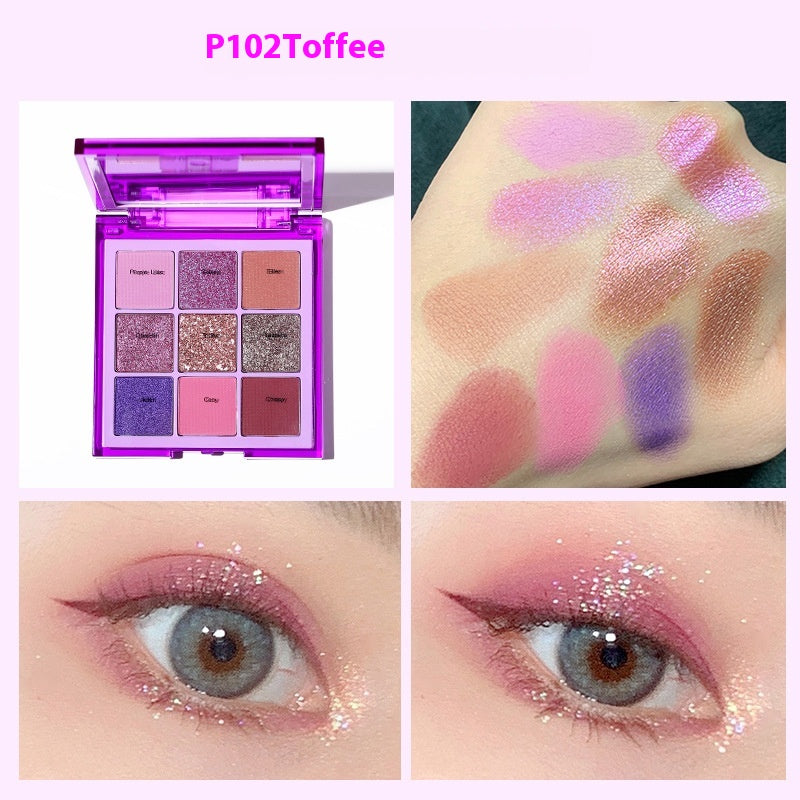 Neun Farben Augen-Malpalette mit Glitzer | LuxeStyle