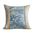 Blauer Satin Jacquard Kissenbezug