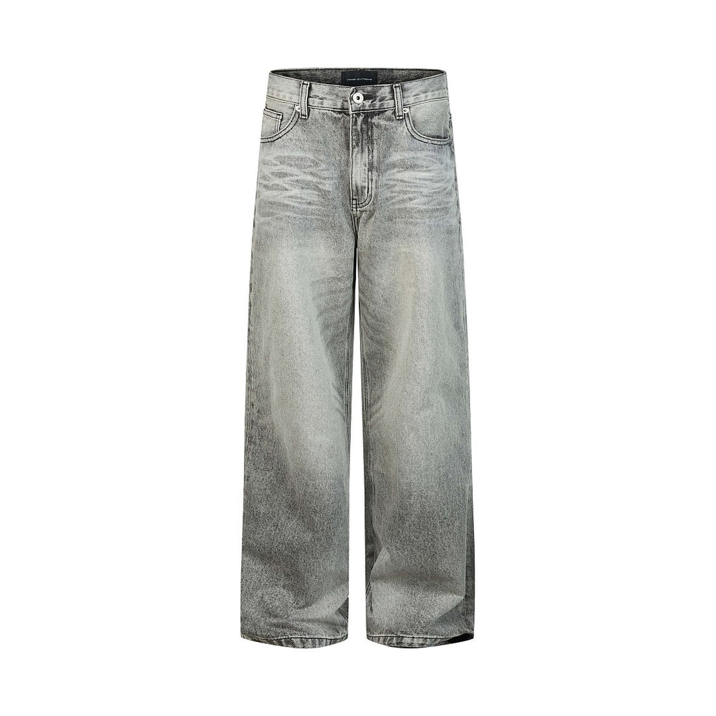 Distressed Washed Denim Jeans