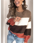 Gestreifter Langarm-Pullover für Damen