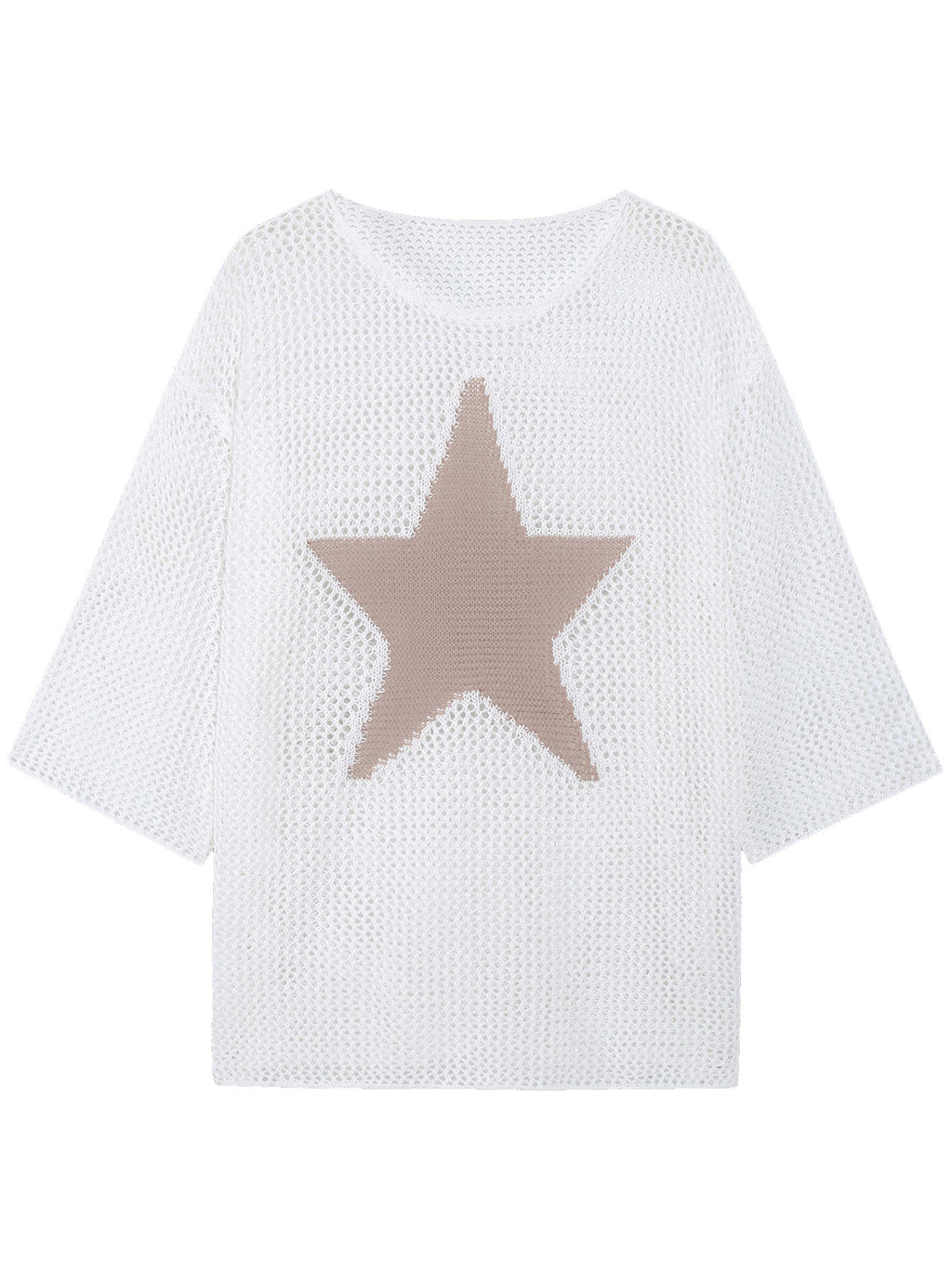 Boho Mesh Stricktop mit Sternen
