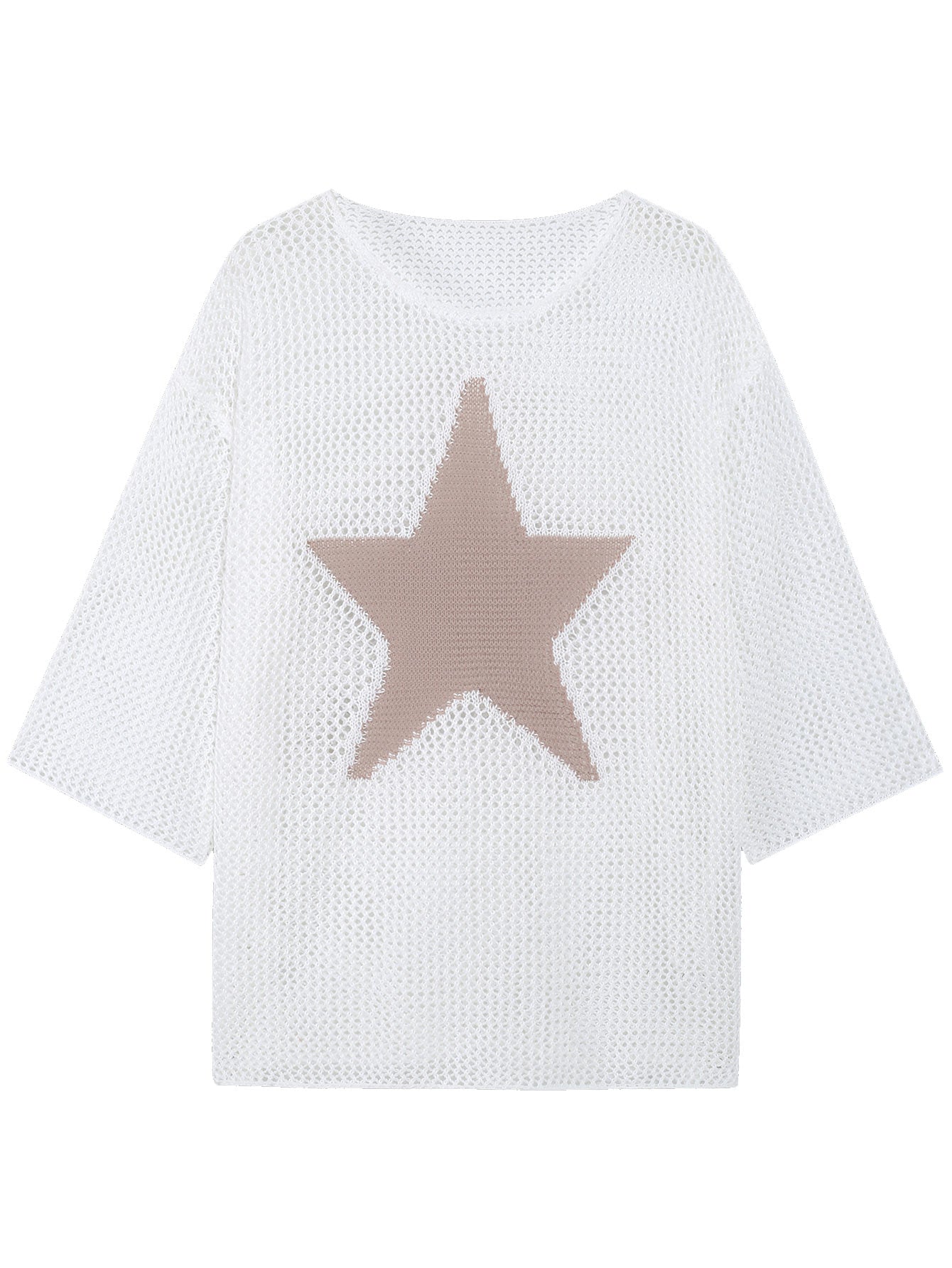 Boho Mesh Stricktop mit Sternen