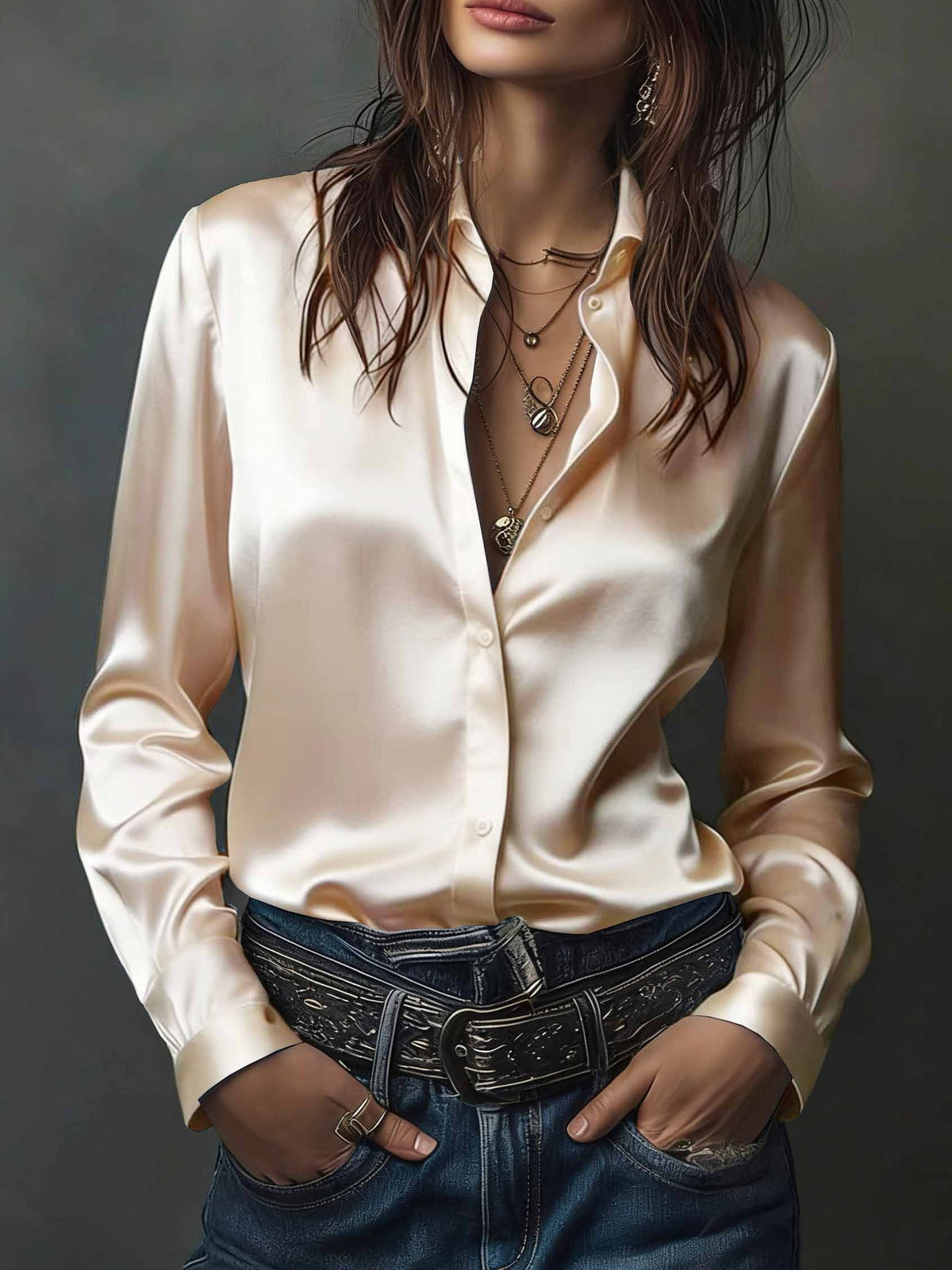 Elegantes Satinhemd im Western-Stil – Bild 8 | LuxeStyle