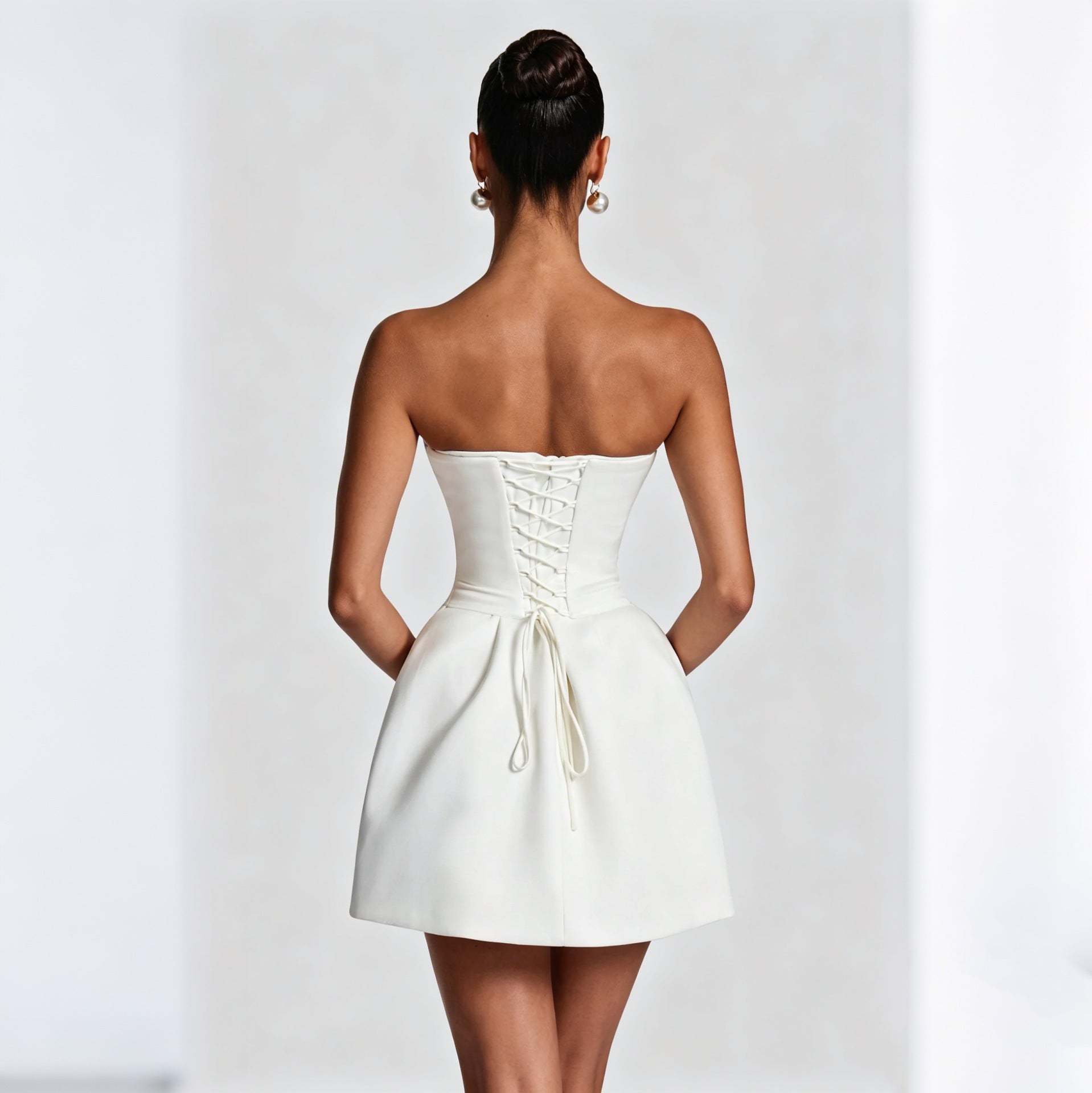 Strapless A-Linie Kleid
