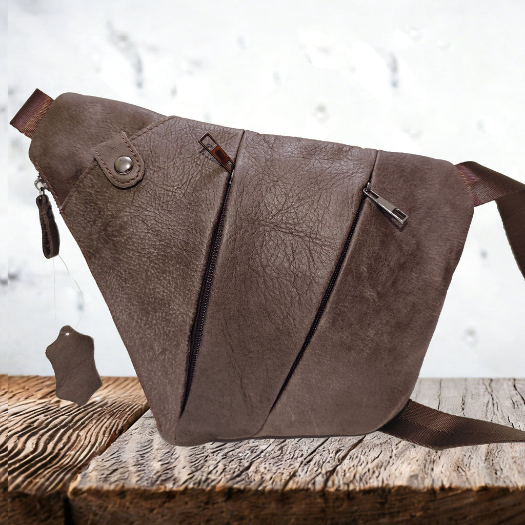 Crossbody Tasche aus echtem Rindsleder mit mehreren Taschen – Bild 5 | LuxeStyle