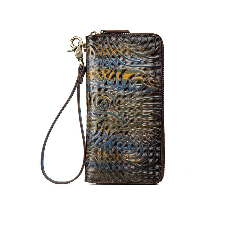 Lange Cowhide Ledergeldbörse – Bild 6 | LuxeStyle