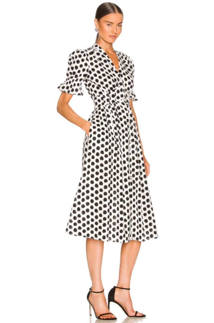 Retro Polka-Dot Kleid
