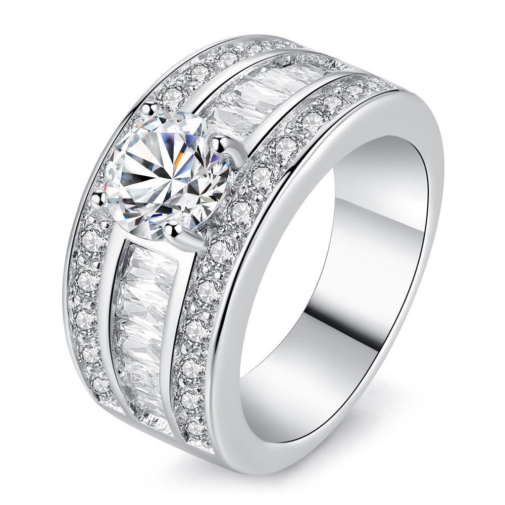 Verstellbarer Herz-Pfeil Zirkon-Ring