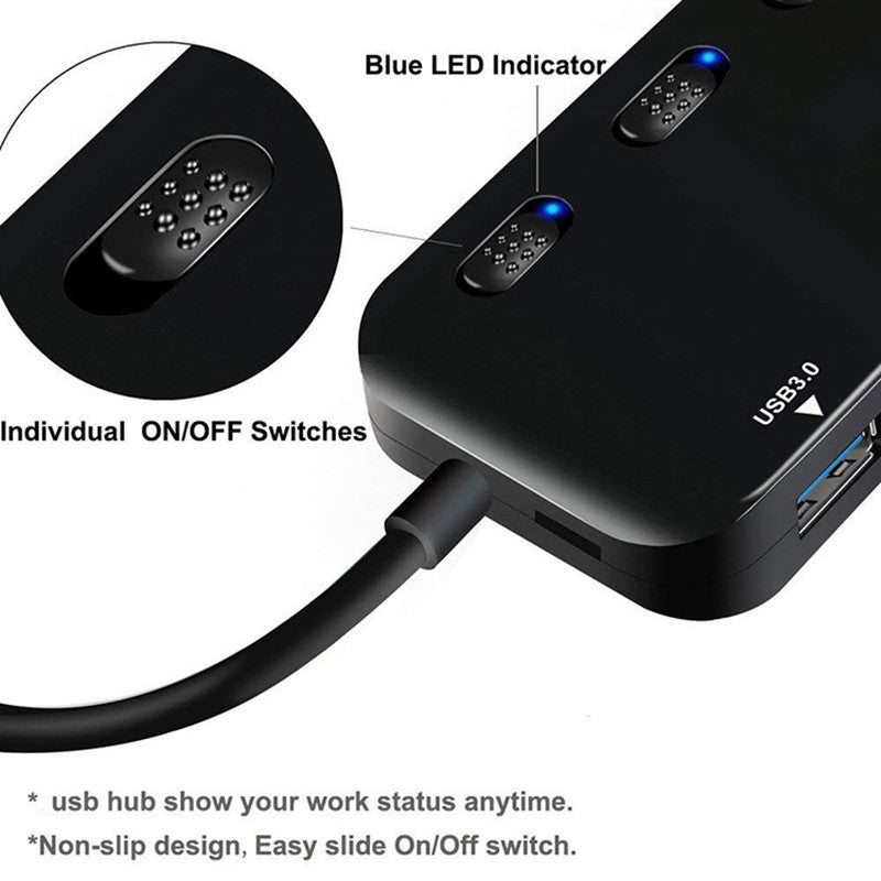USB 3.0 4-Port Hub mit externer Stromversorgung – Bild 3 | LuxeStyle