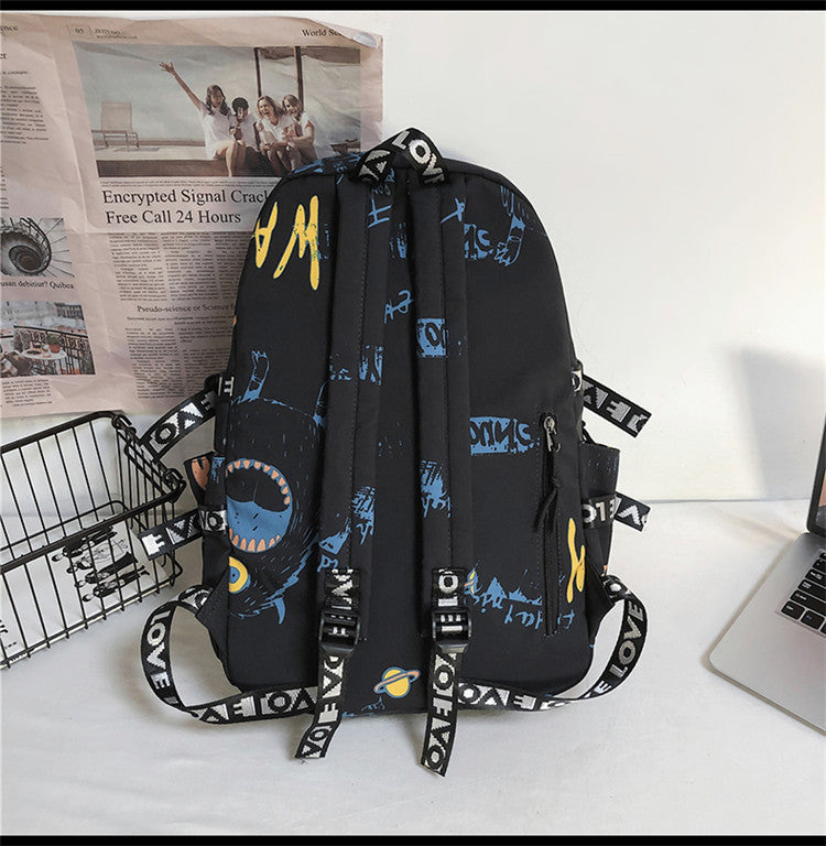 Grosse Grafitti-Rucksacktasche – Bild 4 | LuxeStyle
