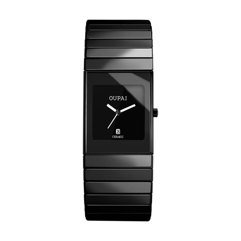 Einfache rechteckige Armbanduhr für Herren – Bild 3 | LuxeStyle