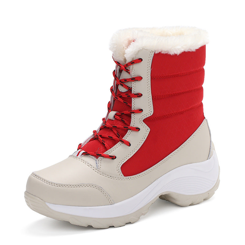 Wasserdichte Velours-Winterstiefel