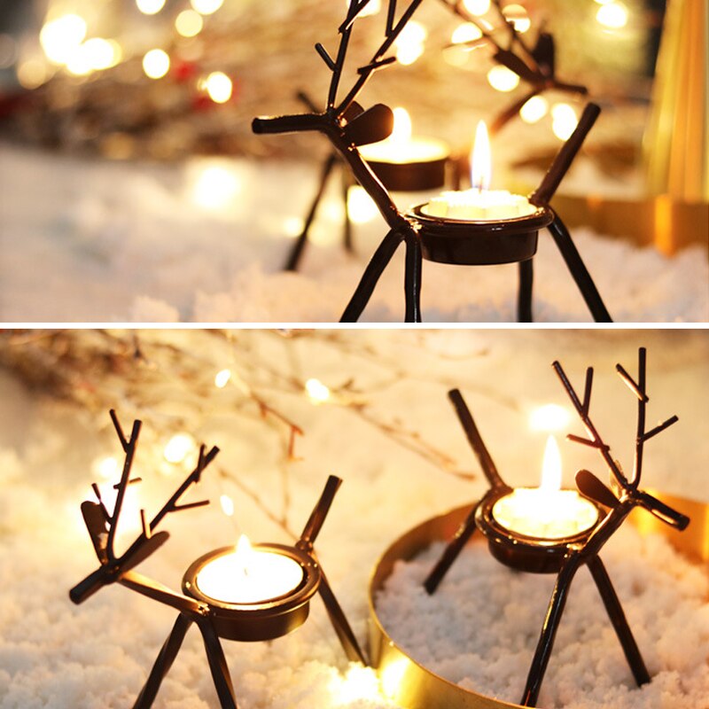Weihnachtsdeer-Kerzenhalter aus Eisen – Bild 5 | LuxeStyle