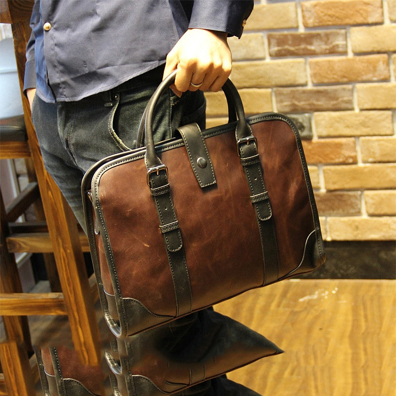 Herren-Handtasche aus Rindsleder – Bild 3 | LuxeStyle