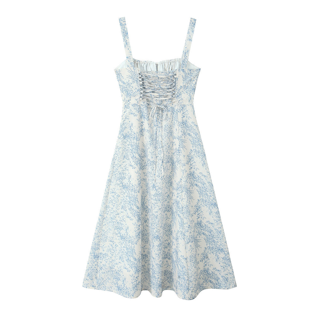 Französisches Vintage-Kleid mit eckigem Ausschnitt – Bild 4 | LuxeStyle