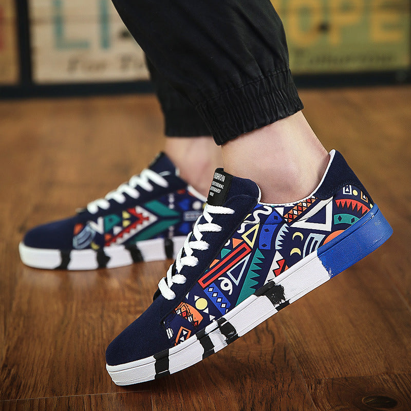 Trendige Canvas-Schuhe mit Wildleder-Details