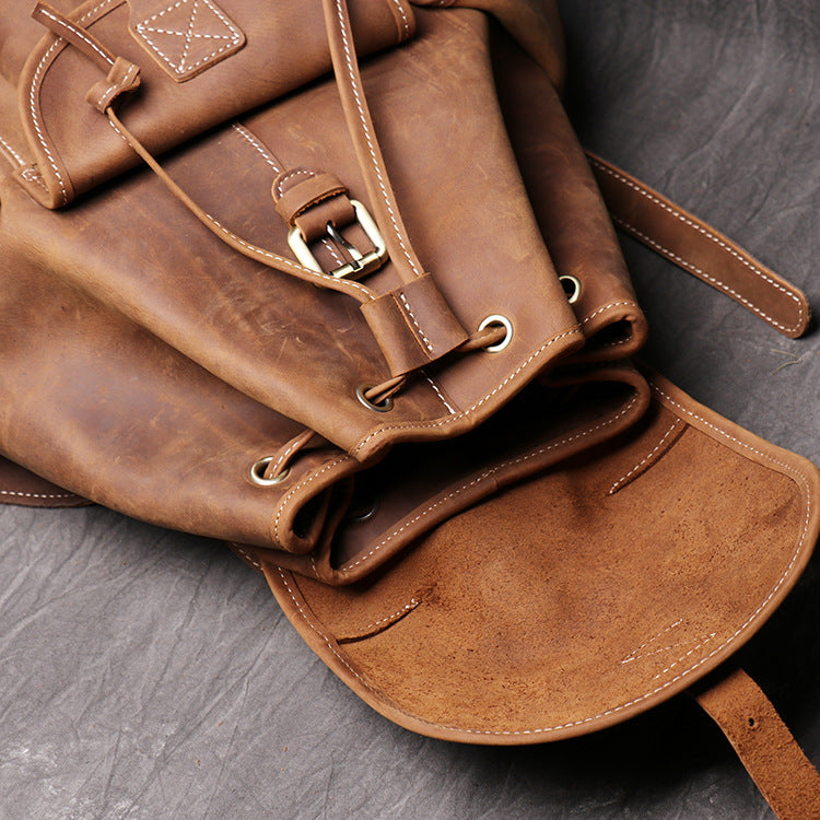 Rucksack Damen Crazy Horse Leder – Bild 15 | LuxeStyle