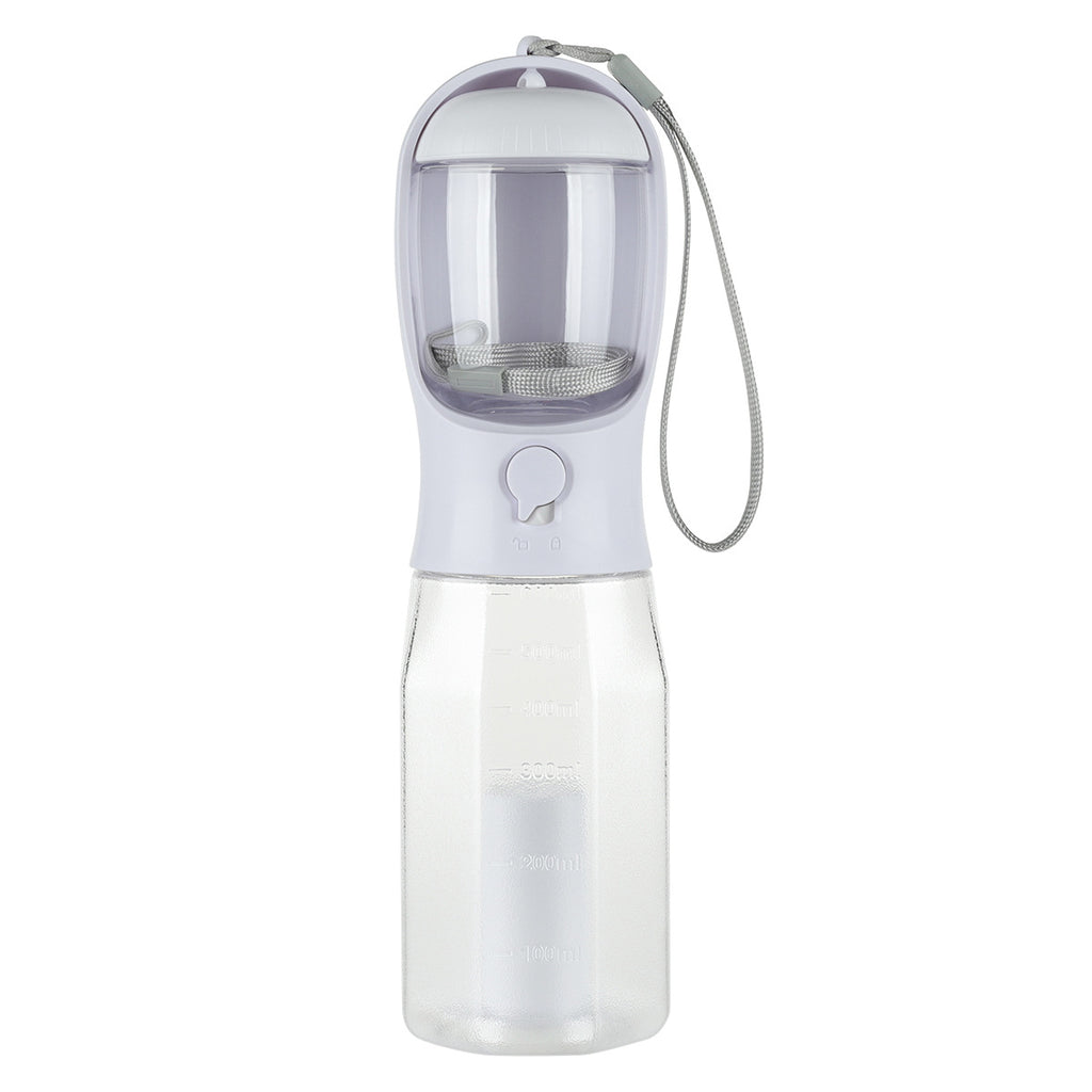 3-in-1 Trinkflasche für Haustiere mit Futter & Kotbeutel