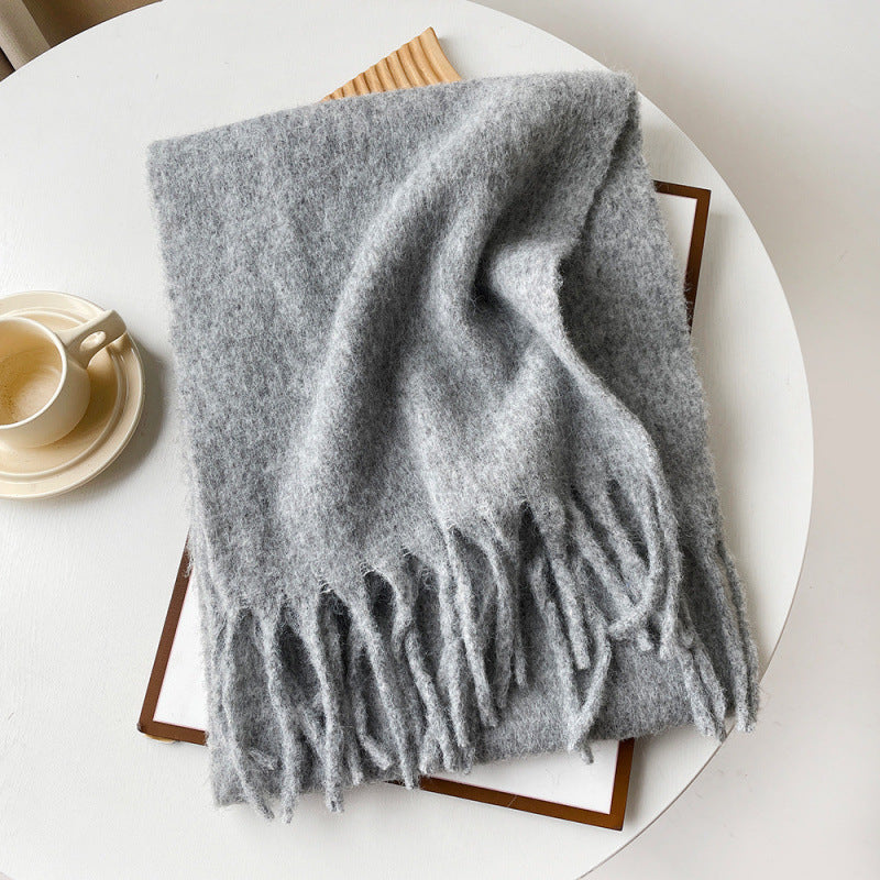 Langer Wollschal aus Polyester 40 × 210 cm – Bild 7 | LuxeStyle
