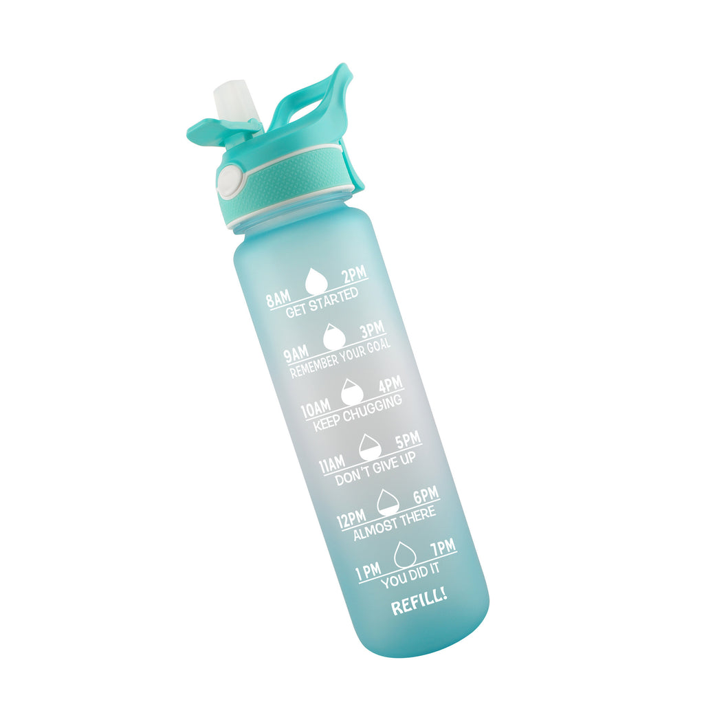 Sport-Trinkflasche mit Sprühfunktion & Zeitmarker