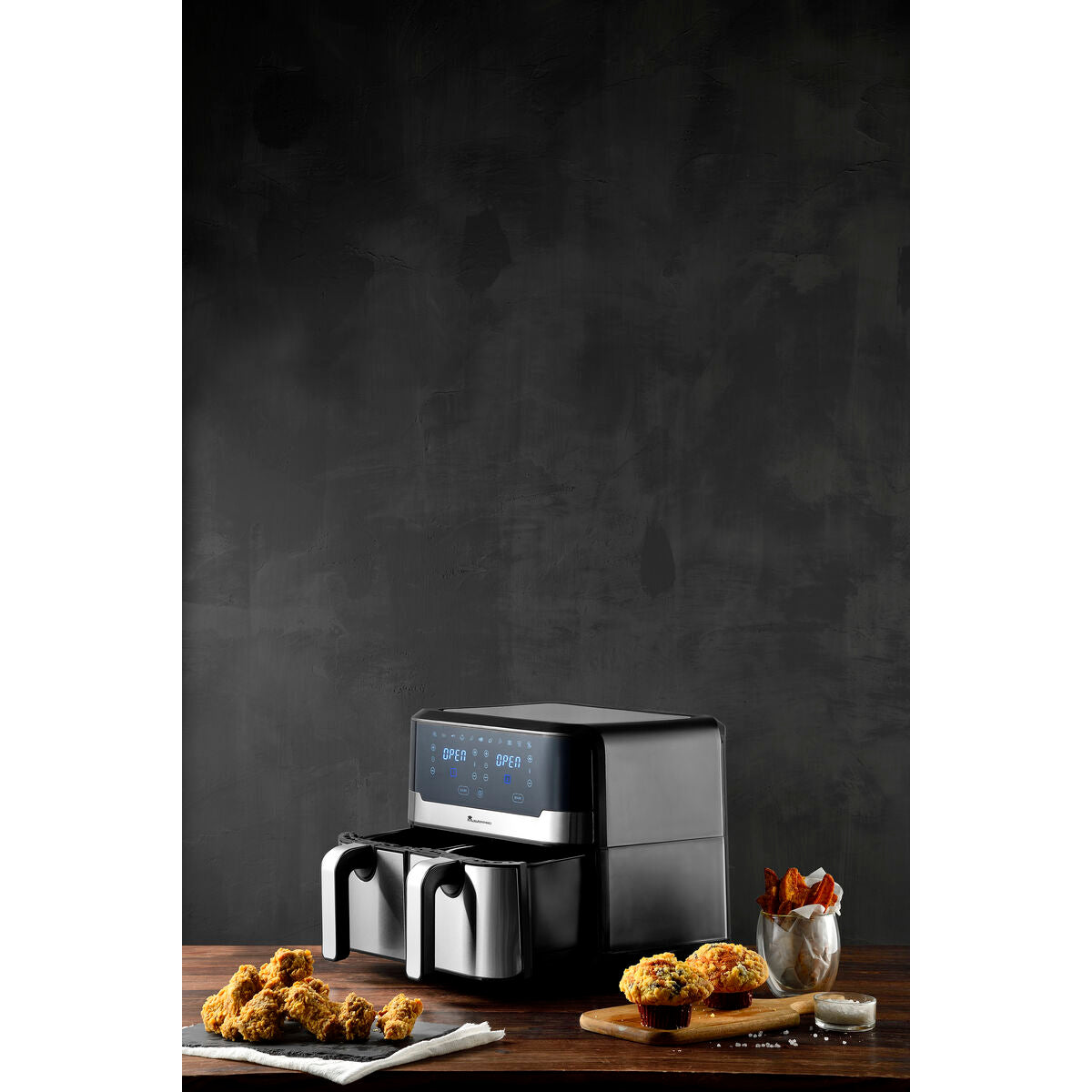 Heißluftfritteuse Masterpro Rocket Duo 900 2400 W 9 L Schwarz