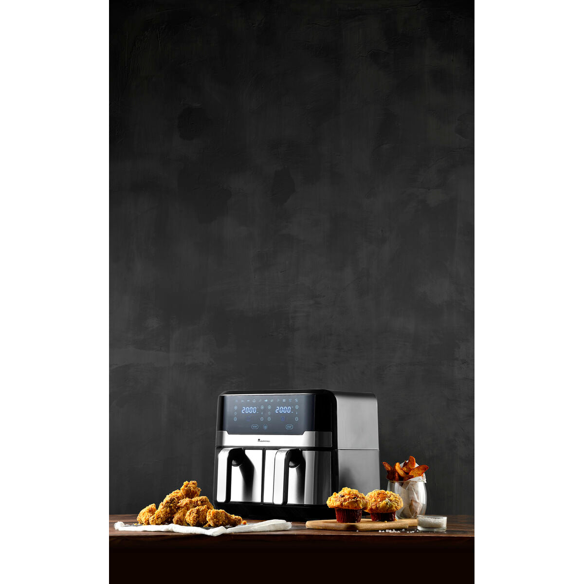 Heißluftfritteuse Masterpro Rocket Duo 900 2400 W 9 L Schwarz
