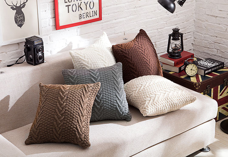 Grobes Strick-Kissenbezug aus Wolle – Bild 11 | LuxeStyle