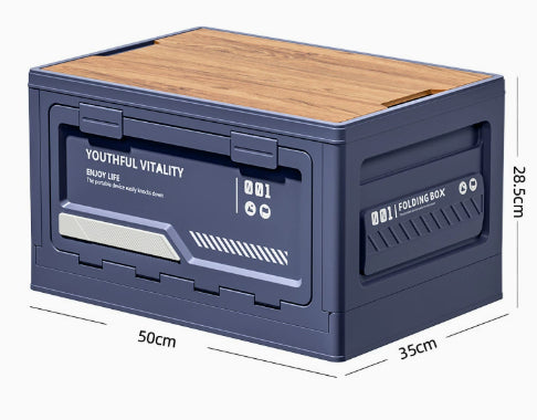 Camping-Storage-Box mit Holzdeckel