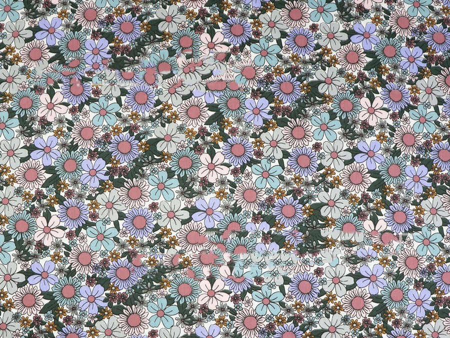 Geblümter Twill-Baumwollstoff mit Pflanzenmuster – Bild 4 | LuxeStyle