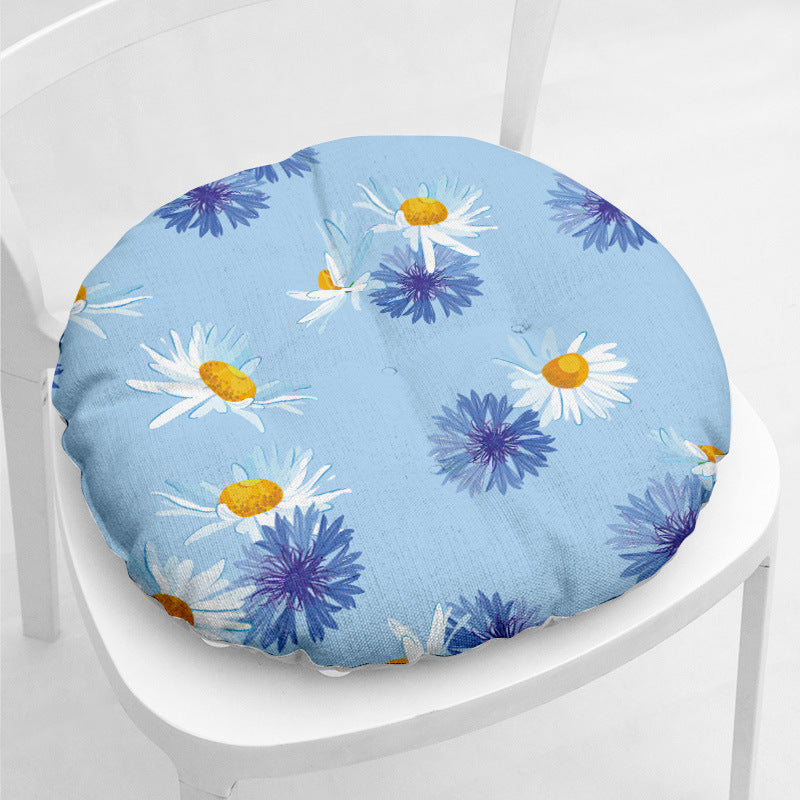 Sitzkissen Daisy aus Baumwoll-Leinen