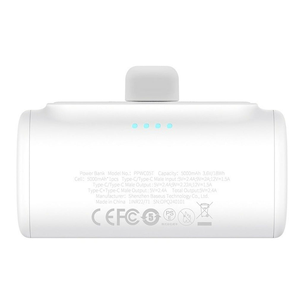 Powerbank Baseus P10068306213-00 Weiß 5000 mAh