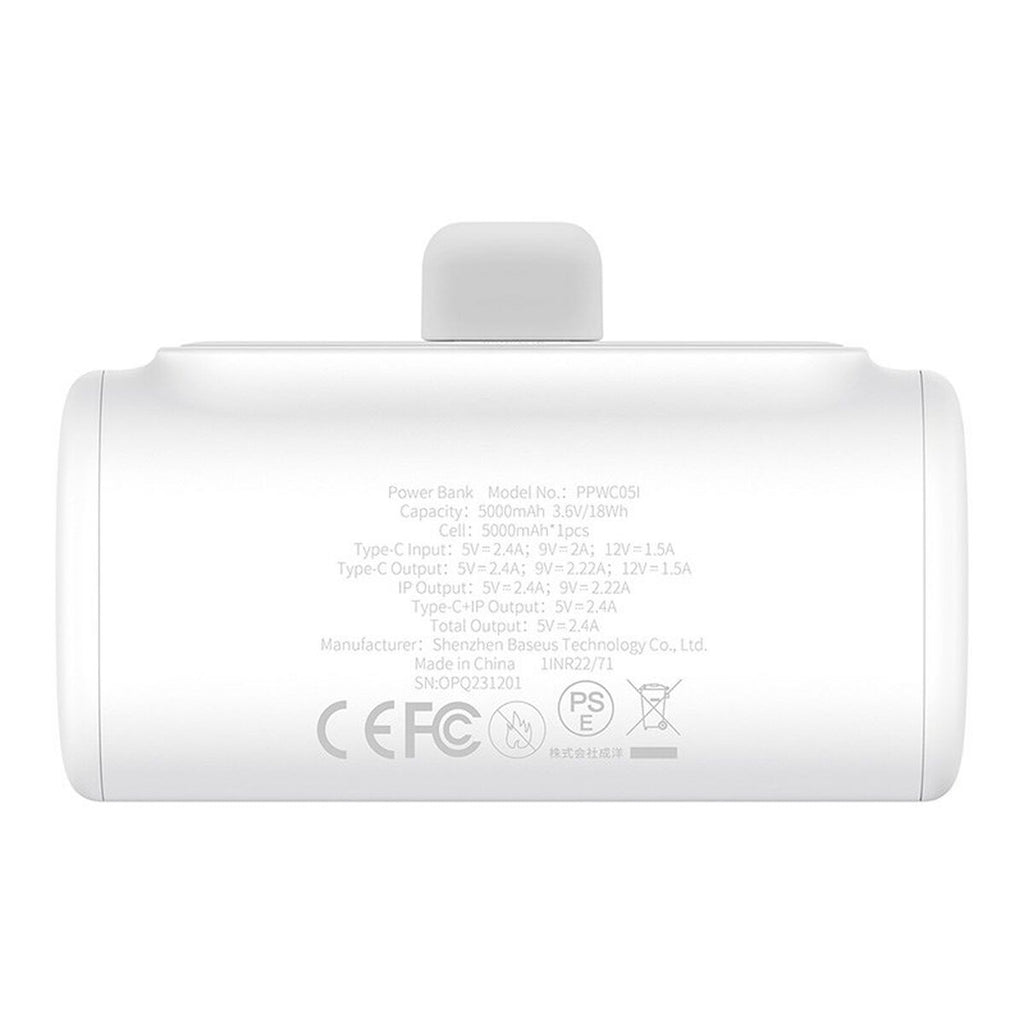 Powerbank Baseus P10068307213-00 Weiß 5000 mAh
