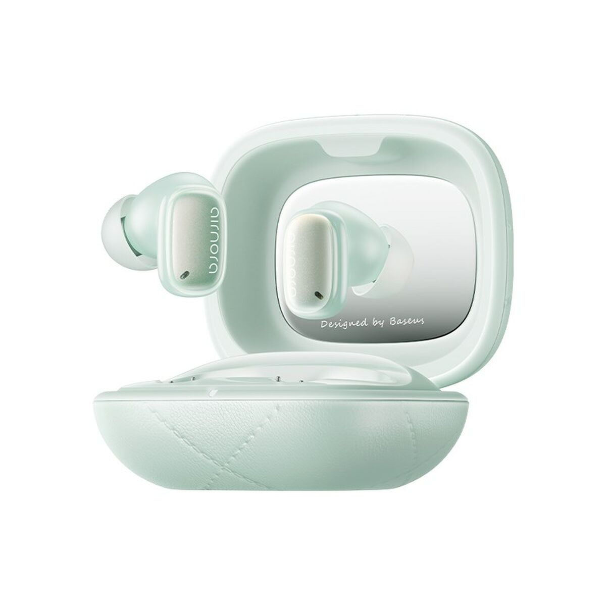 Kabellose Kopfhörer mit Ladebox Baseus AirNora 3 grün