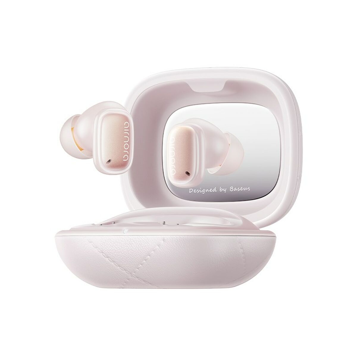 Kabellose Kopfhörer mit Ladebox Baseus AirNora 3 Rosa