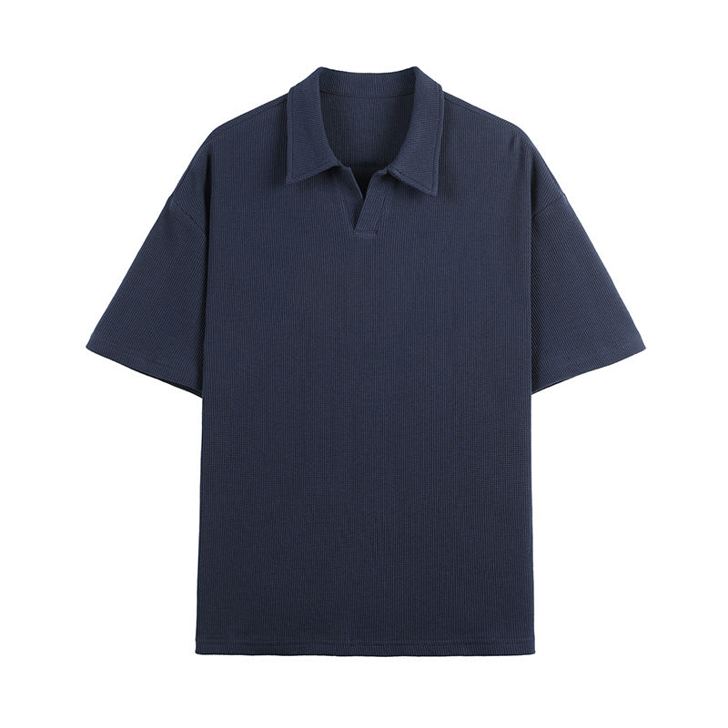 Lockeres Baumwoll-Polo-Shirt, kurzärmlig – Bild 9 | LuxeStyle