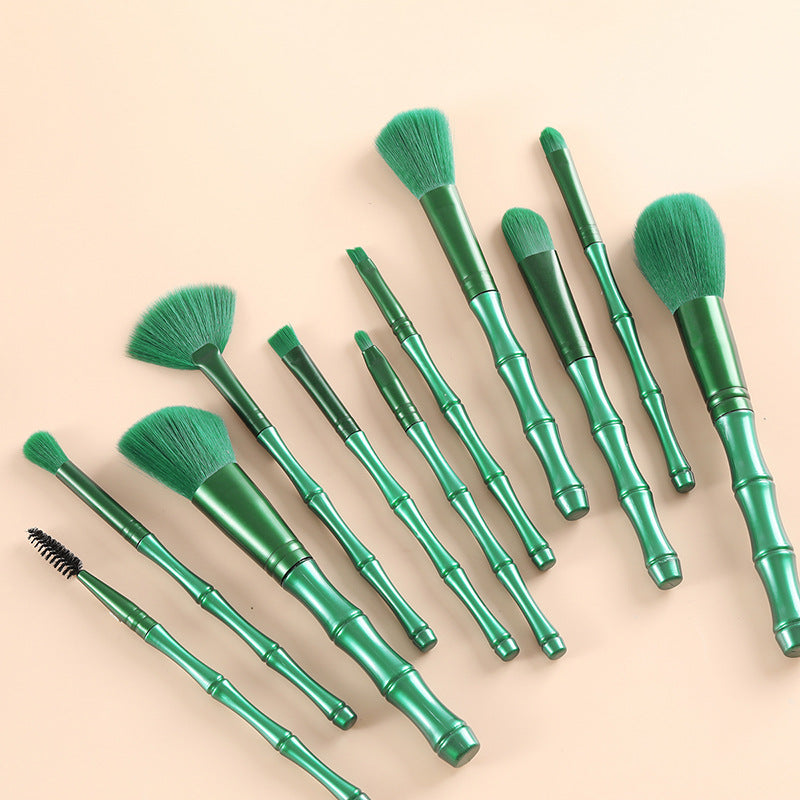11-teiliges Make-up Pinselset mit Bambusgriff – Bild 5 | LuxeStyle