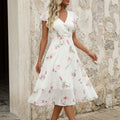 Elegantes Chiffonkleid mit Blumenprint